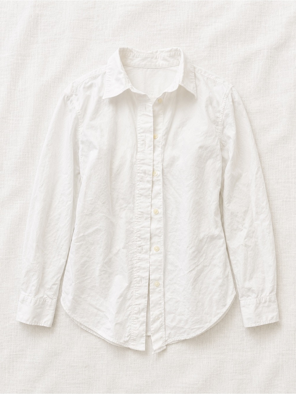 Banana Republic White Shirt with Black Logo Tag